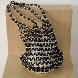 NWT - ELAREE SUPPLE BUCKET in black wood